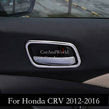 Manija interior de puerta de acero inoxidable para coche, Marco embellecedor, moldura, accesorio para Honda CRV CR-V 2012-2016 2024 - compra barato