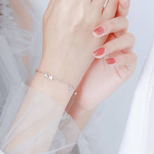 Женский браслет с сияющими фианитами LISM, из стерлингового серебра 925 пробы, с бусинами в форме звезды, ювелирные изделия для подарка 2024 - купить недорого