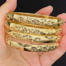 8mm/64mm Ethiopian Dubai Gold Bangle Bracelets Europe Bangles for Women Middle East Arabia African  Wedding Jewelry Gift 2024 - buy cheap