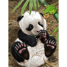 MTEN bordado venta Animal Panda 5D diamante pintura cuadrado completo diamante mosaico imagen estrás decoración del hogar regalo Envío Directo 2024 - compra barato