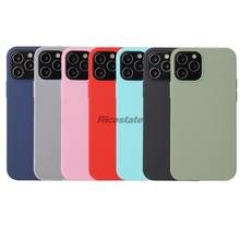 Capa de celular colorida de silicone, macia, fosca, cores pastel, para iphone 12pro 12 mini 11 pro max x xs max xr 6 6s 7 8 plus se 2020 2024 - compre barato