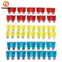 POSSBAY 10Pcs Car Blade Fuse 10A/15A/20A/25A/30A Blade Fuse Assortment Red White Yellow Green Blue Truck Motorcycle Fuse 2024 - buy cheap