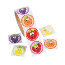 100pcs Fruit Smiley Expression Stickers Sealing Label for Tins Boxes Bag DIY Hand Made for Gift Cake Baking Sealing Sticker 2024 - buy cheap