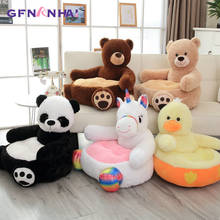 Cartoon Lovely Teddy Bear Panda Unicorn Duck Plush Toys Kids Sofa Chair Seat Baby Nest Sleeping Bed Adult Pillow Stuffed Cushion 2024 - buy cheap