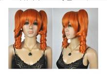 zhaoxia++07708@Q8@* +++Fashion Medium Orange Curly Pigtail Ponytail Cosplay Women's Lady Hair Wig g112 2024 - buy cheap