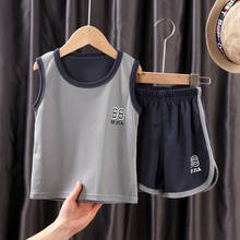 Summer Boys Clothing Sets Sport Kits Quick Dry Kids Clothing Sleeveless Tops And Shorts 2 Pcs/set XXX Big Size Girls Clothes 2024 - buy cheap