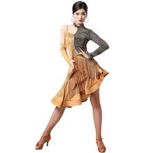 2020 New 7008 Patchwork Tassel Design Patchwork Latin Dance Dress Women Dancing Performance Dress Ballroom Samba Tango 2024 - buy cheap