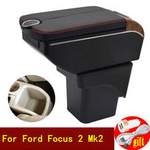 Para Ford Focus 2 Caja de apoyabrazos mk2 reposabrazos puertas dobles abrir 7USB Centro consola almacenamiento caja reposabrazos 2024 - compra barato