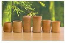 Bamboo charcoal beer mug Unpainted tea crafts water cup teacup bamboo tube can be customized 2024 - buy cheap
