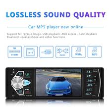 Radio con Bluetooth para coche, reproductor Multimedia con pantalla Digital de 4,1 pulgadas, 1 Din, FM, MP3, Audio, USB, TF, Monitor de respaldo, MP5 2024 - compra barato