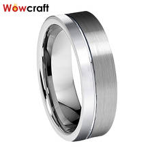 6mm plana anéis de carboneto de tungstênio alta qualidade superior 1/3 polido e 2/3 escovado casamento banda jóias moda conforto ajuste anel 2024 - compre barato