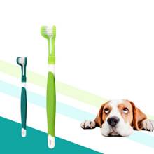 Pet Toothbrush Three-head Toothbrush Multi-angle Cleaning Addition Bad Breath Tartar Teeth Care Dog Cat Cleaning Mouth 2024 - buy cheap