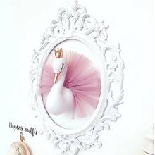 3D Crown Swan Wall Hanging Decoration Stuffed Animal Toys Hanging Wall Art For Kids Girls Room Decorations Wedding Birthday Gift 2024 - buy cheap