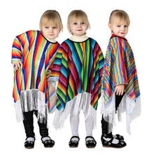 Kids Mexican Cloak  Halloween Party Cosplay Costume  Sea Role Playing Mexican Costume 2024 - buy cheap