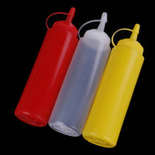 1 pçs novo plástico squeeze garrafa dispenser 8oz para molho vinagre óleo acessórios da cozinha ketchup ferramentas de cozimento 2024 - compre barato