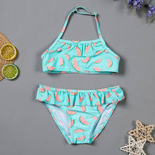 1~9Y Toddler Baby Girls Swimwear Watermelon Girls swimsuit Kids Bikini set Biquini Infantil High quality Kids Beach wear-ST260 2024 - buy cheap