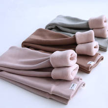 Calça legging maternidade de veludo com cintura alta, grossa, para mulheres grávidas, algodão emagrecedor, quente 2024 - compre barato