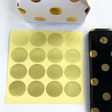 1600pcs/lot Cute Round Blank Gold Seal Sticker DIY Cake Packaging Sealing Label Gifts Sticker Baking Stickers Wholesale 2024 - buy cheap