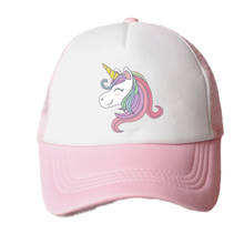 Детская шляпа для девочек, единорог, аксессуары для девочек, детская розовая бейсбольная кепка, летняя шляпа от солнца, грузовика, Детская кепка для девочек 2024 - купить недорого