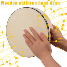 Tambor de mano de madera para niños, juguete de percusión, marco de madera, juego de música, instrumento de percusión de madera, tambor de mano 2024 - compra barato