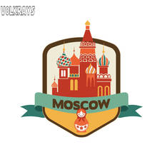 Volkrays Cartoon Car Sticker Moscow Russia World City Travel Accessories Waterproof PVC Decal for Motorcycle VW Jdm,11cm*11cm 2024 - buy cheap