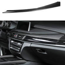 Acessórios do carro 100% real fibra de carbono console quadro tarja decoração capa guarnição para bmw x5 f15 2014-2017 & x6 f16 2015-2017 2024 - compre barato