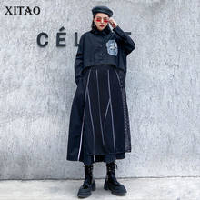 XITAO Harajuku, Женские топы и блузки, миноритарные сетчатые топы, женская модная уличная рубашка, Длинная черная, плюс размер, XJ3744 2024 - купить недорого