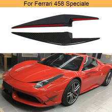 Divisores de parachoques delantero de coche, aletas de Canards para Ferrari 458 Speciale 2014 2015, fibra de carbono Real 2024 - compra barato