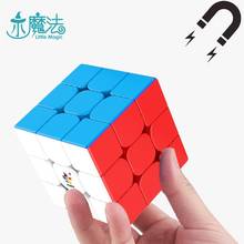 Cubo magnético de magnetismo profesional, juguete educativo de rompecabezas, Little Magic 3x3x3, Speedcube 2024 - compra barato