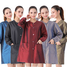 Jaqueta estilosa para salão de beleza, cabeleireiro, roupa de trabalho, estilo kimono, para hóspedes 2024 - compre barato