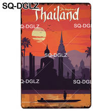 [SQ-DGLZ] Thailand City Plaques Metal Signs Vintage Home Decor Tin Signs Pub Plates Metal Crafts Painting Art Poster 2024 - buy cheap