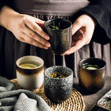 Rux oficina 150ml 200ml estilo japonês copo de água faixa de cerâmica pintada à mão kungfu teacup cozinha acessório para bebidas 2024 - compre barato
