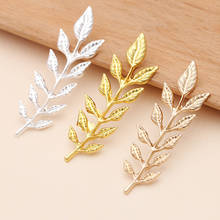 20 Pieces/Set 18*61MM Metal Leaf Ornament DIY Jewelry Accessories 2024 - buy cheap