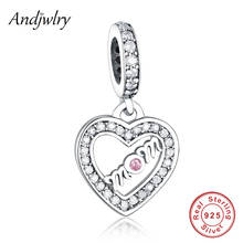 Compatible con pulsera Pandora Original, cuentas de plata esterlina 925, colgante de corazón de mamá, brazalete de plata, joyería artesanal para madre, Berloque 2024 - compra barato