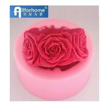 Круглая силиконовая форма для мыла в виде цветка розы на День святого Валентина 2024 - купить недорого