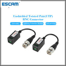 2 pces alta definição ahd hd cvi hdtvi bnc para utp cat5 vídeo balun transceptores passivos adaptador transmissor 300m lcc escam 202a 2024 - compre barato