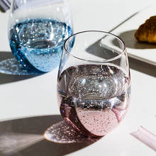 Céu estrelado copo de vidro simples criativo suco bebida vidro restaurante café casa leite xícara de chá com colher mx12281533 2024 - compre barato