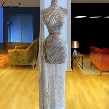 Modest Muslim Evening Dresses One Shoulder Sexy Evening Gowns Illusion Mermaid Prom Dresses Evening Wear Women Grand Event Robes 2024 - buy cheap