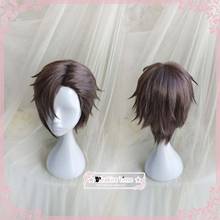 DRB Hypnosis Mic Division Rap Battle JYUTO IRUMA Brown Short Cosplay Heat Resistant Synthetic Hair Halloween Party + Wig Cap 2024 - buy cheap