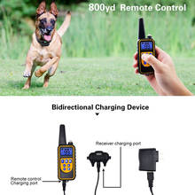 Collar de entrenamiento electrónico para perros, collarín recargable resistente al agua, con pantalla LCD para dejar de ladrar, descarga electrónica remota de 800m 2024 - compra barato