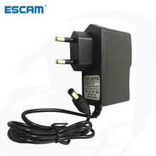 ESCAM  100-240V DC 12V 1A EU Plug AC/DC Power adapter charger Power Adapter for security CCTV Camera (2.1mm * 5.5mm) 2024 - buy cheap