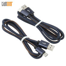 1M Denim USB Micro Cable for iPhone Samsung Xiaomi Mobile Phone Type C Fast Charging Cable For Huawei P20 Redmi Note 8 2024 - buy cheap