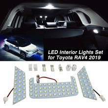 Hot Car White LED Interior Upgrade Light Lamp Bulb Kit fit for Toyota RAV4 2019 2020 (support  dropshipping) 2024 - buy cheap