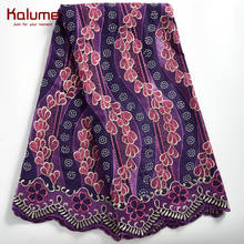 Kalume Hot Sale African Swiss Cotton Lace Fabric Stone Nigerian Swiss Voile Lace In Switzerland Embroidery Fabric For Dress 2287 2024 - buy cheap