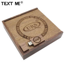 TEXT ME Wooden+box LOGO usb flash drive pen drive 4GB 8GB 16GB 32GB 64GB usb2.0 custom made gift usb 2024 - buy cheap