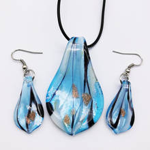 4 SetS Blue Lampwork Glass Murano Bead Earrings Pendant FASHION 2024 - buy cheap