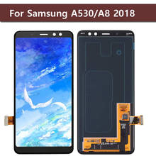 Для Samsung Galaxy A530 LCD A8 2018 дисплей сенсорный экран панель дигитайзер A530F A530DS A530N SM-A530N запасные части в сборе 2024 - купить недорого