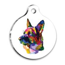 Ilustración de Pastor Alemán, pulsera redonda de perro, fundida 2024 - compra barato