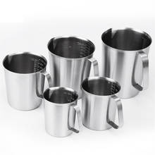 Copo medidor de aço inoxidável 500ml 1000ml 304, copo de medição reforçado de 1500ml 2000ml, ferramentas de cozinha para café/leite, 1 peça 2024 - compre barato