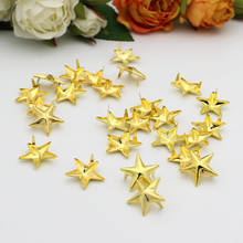 200pcs/lot 15mm Gold Plated Star Studs Metal Claw Beads Nailhead Punk Studs Rivet Belt/Leather/Bracelets/Clothes Accessories 2024 - buy cheap